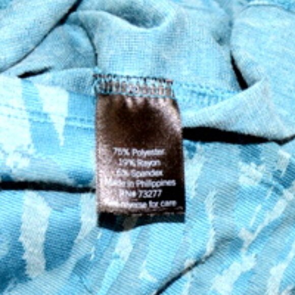 Simply Vera Vera Wang Women’s Blue Short Sleeve Tie Front Blouse - Size: Large - Picture 9 of 10